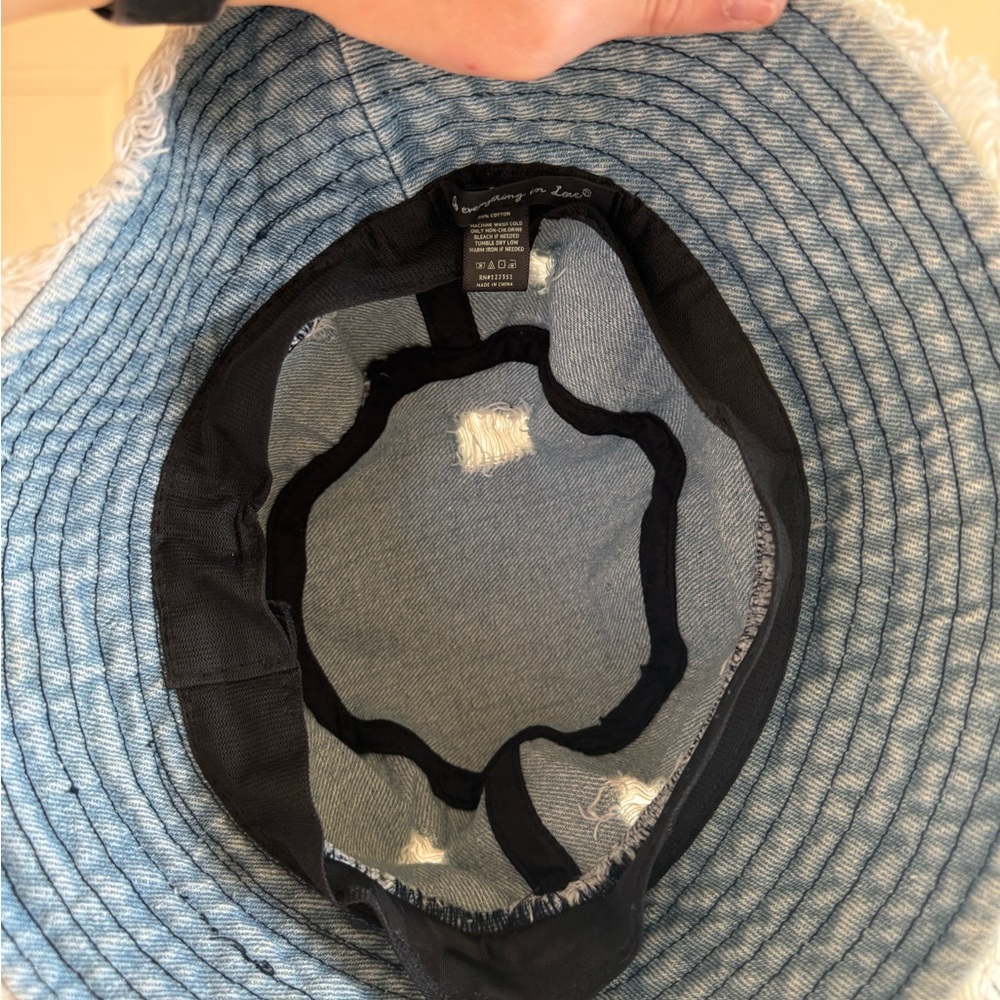 Distressed Denim Bucket Hat - Picture 2 of 2